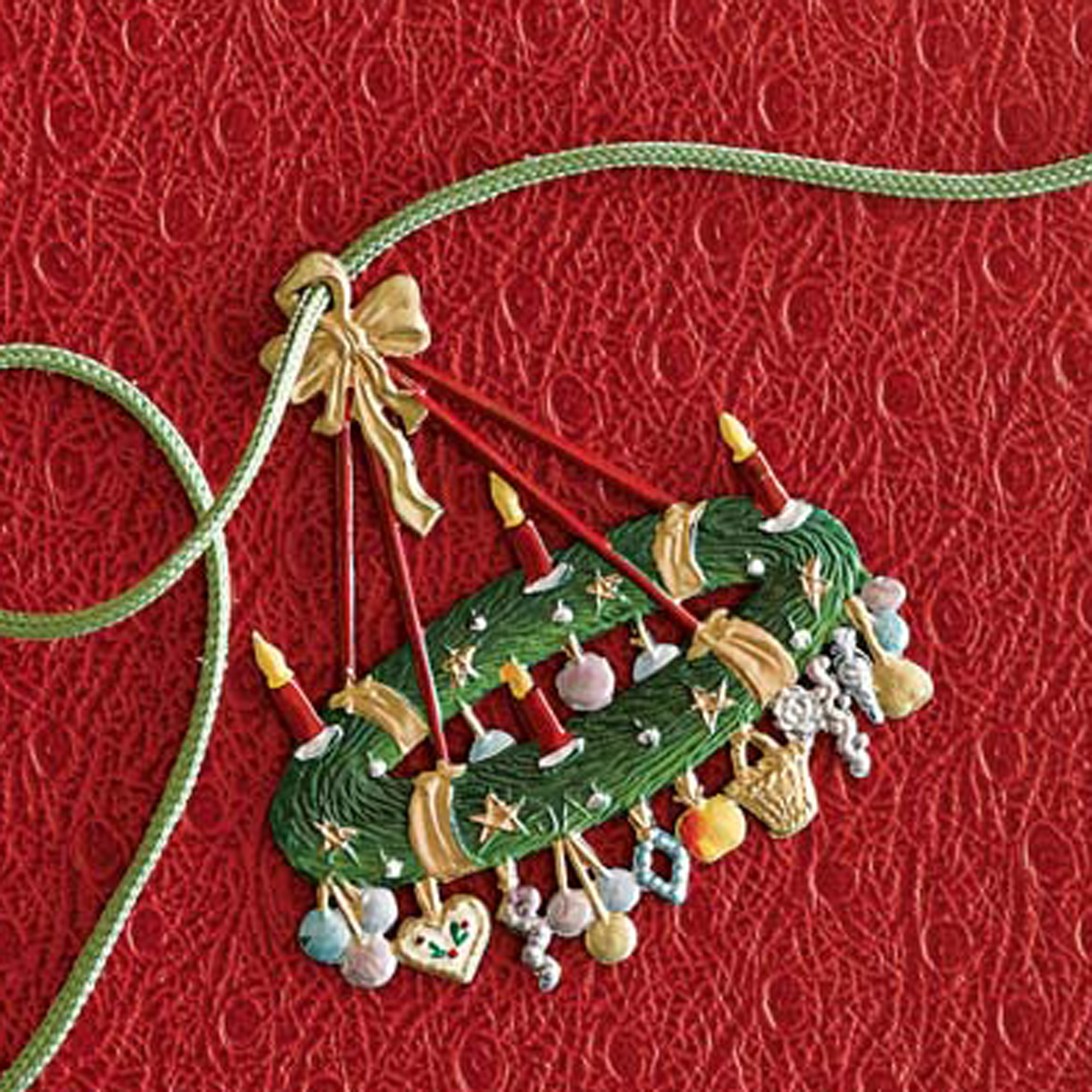 Gumps Christmas Cards Christmas Wreath Ornament Gump's