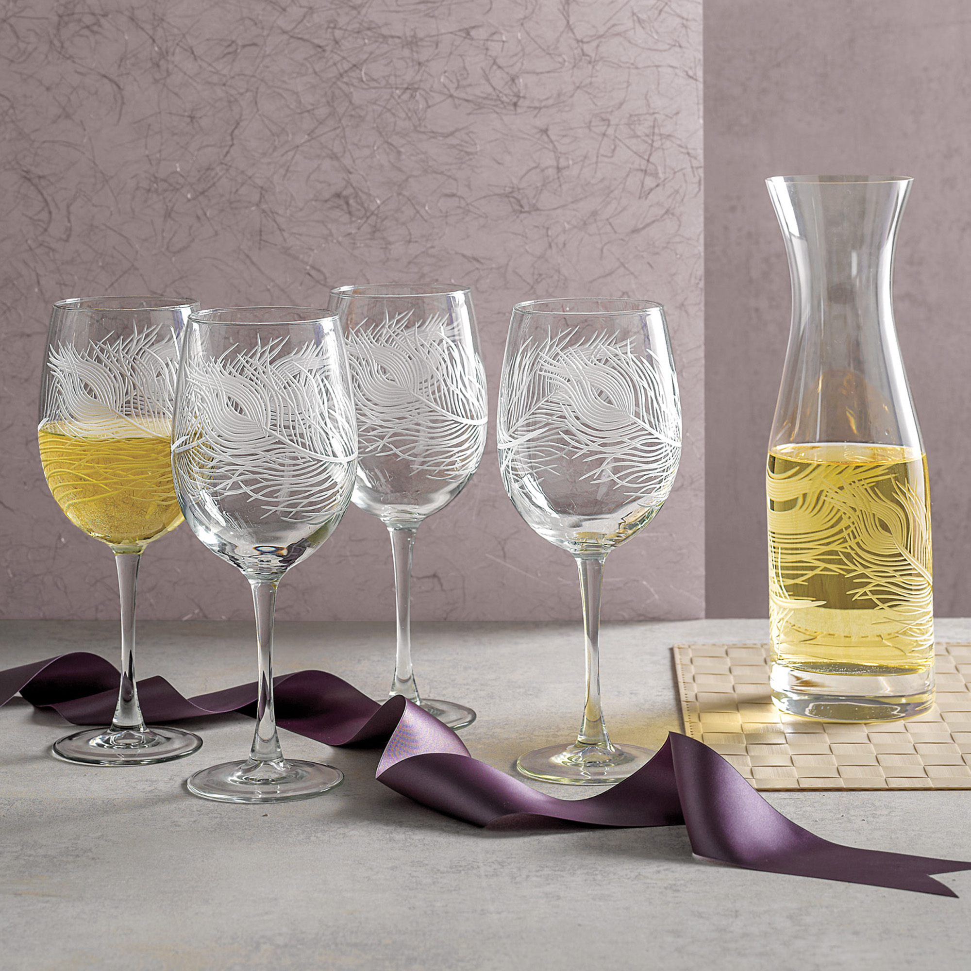 Feather Wine Glasses Gump's