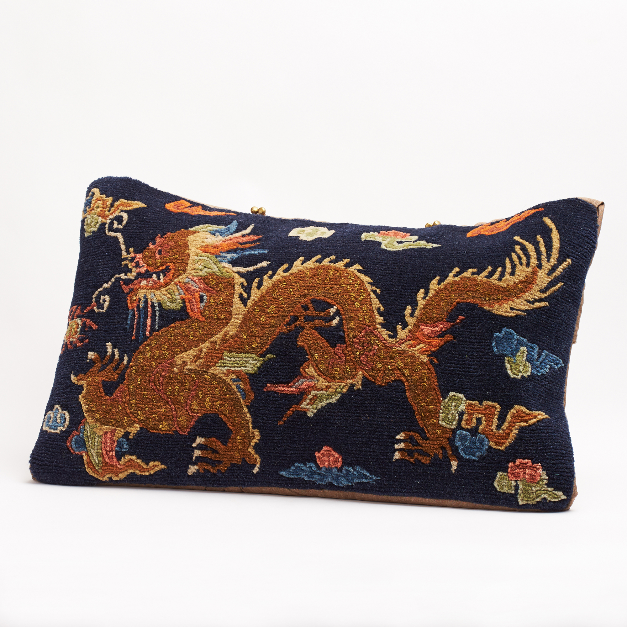 Tibetan Dragon Pillow, Blue Gump's