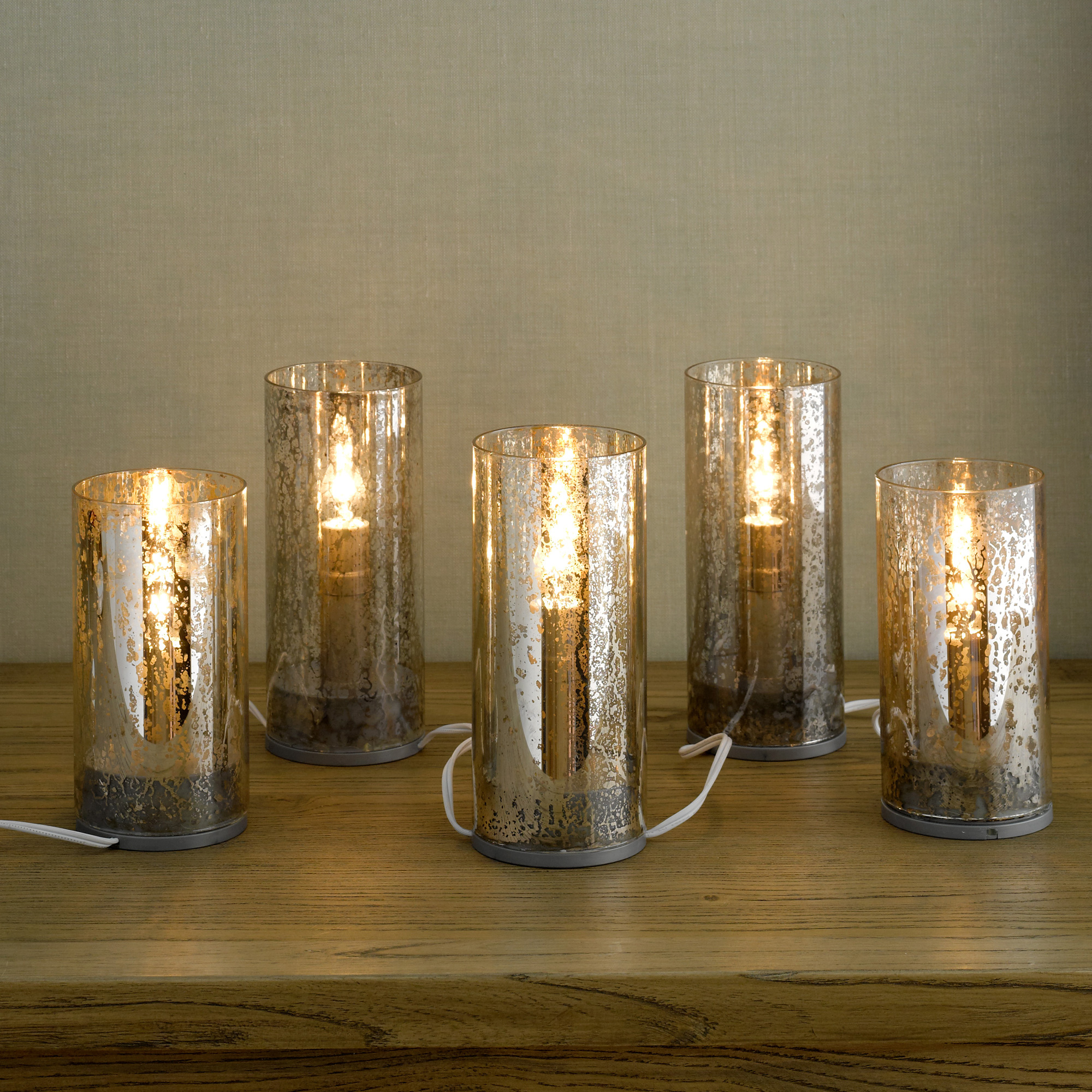 Mercury Glass Electric Candlelights Gump's