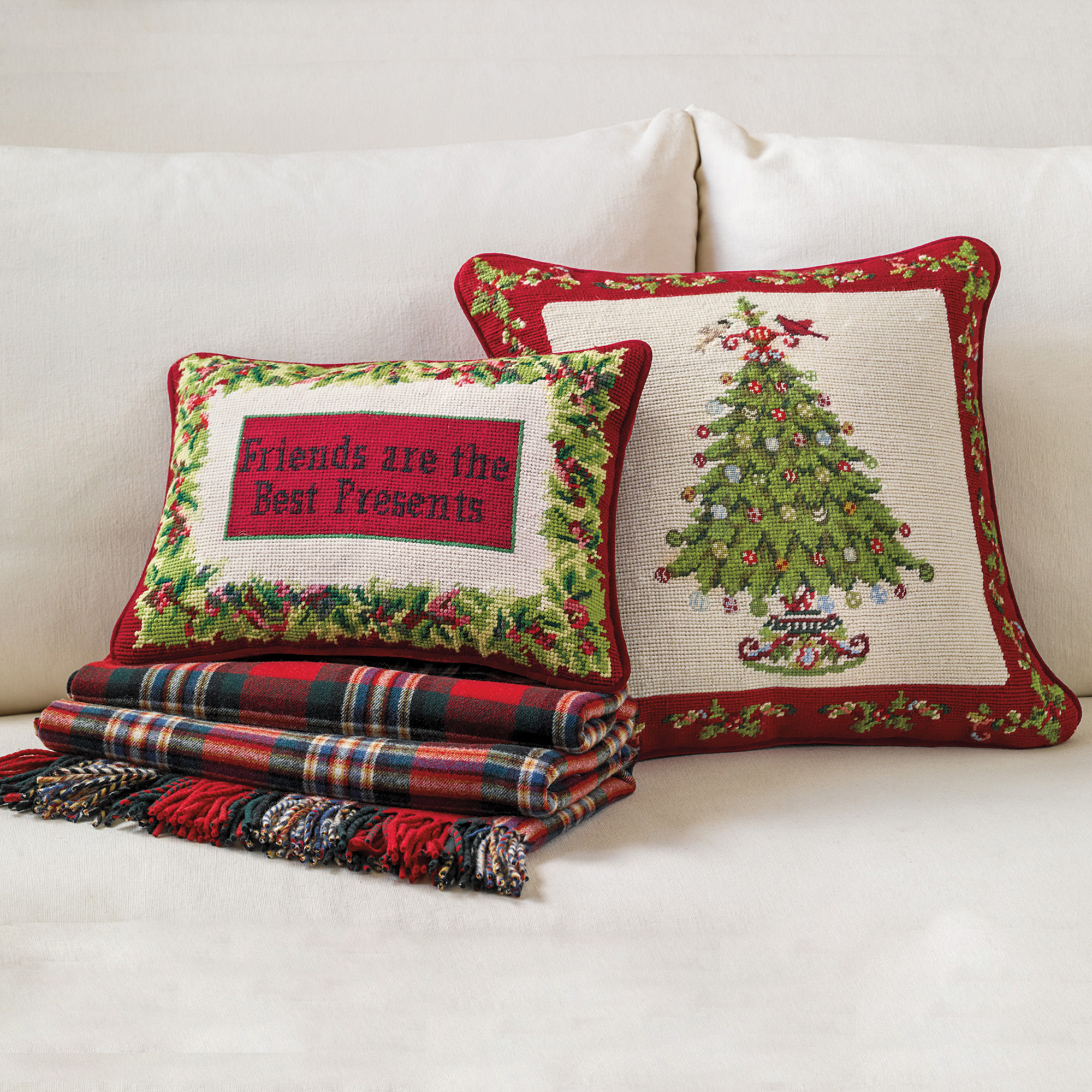 Festive Needlepoint Pillows Gump's
