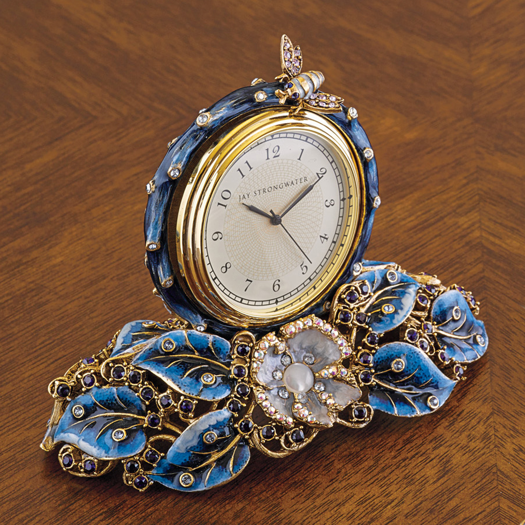 Jay Strongwater Floral Clock Gump's