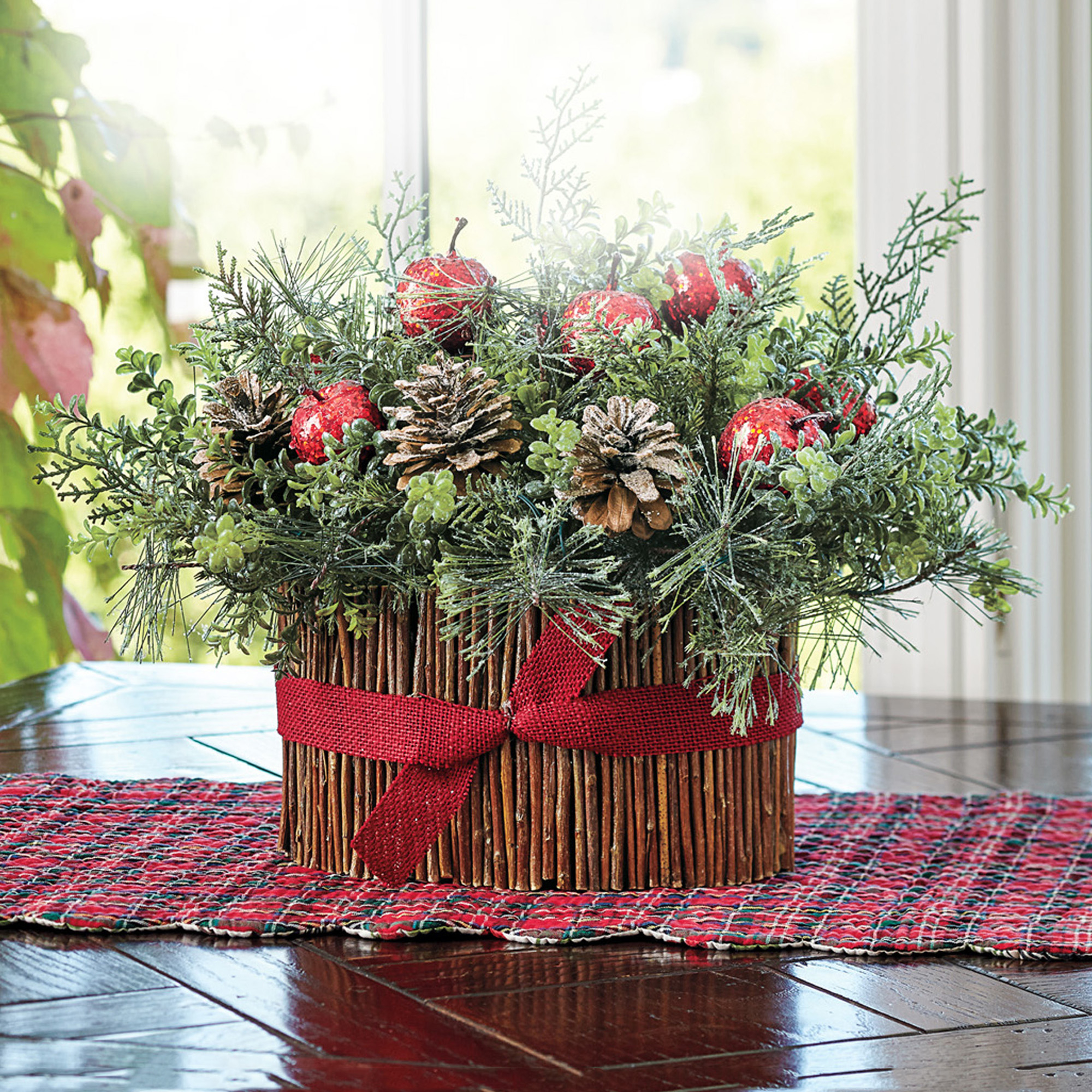 PreLit Glitter Orchard Christmas Centerpiece Gump's