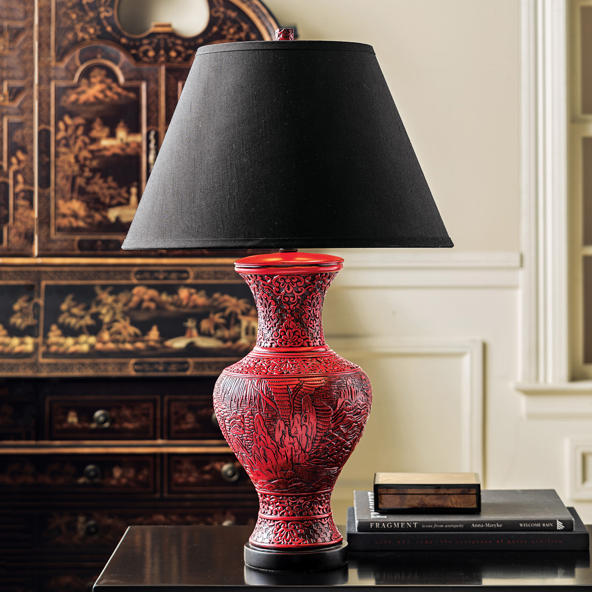 Cinnabar Red Lamp Gump's