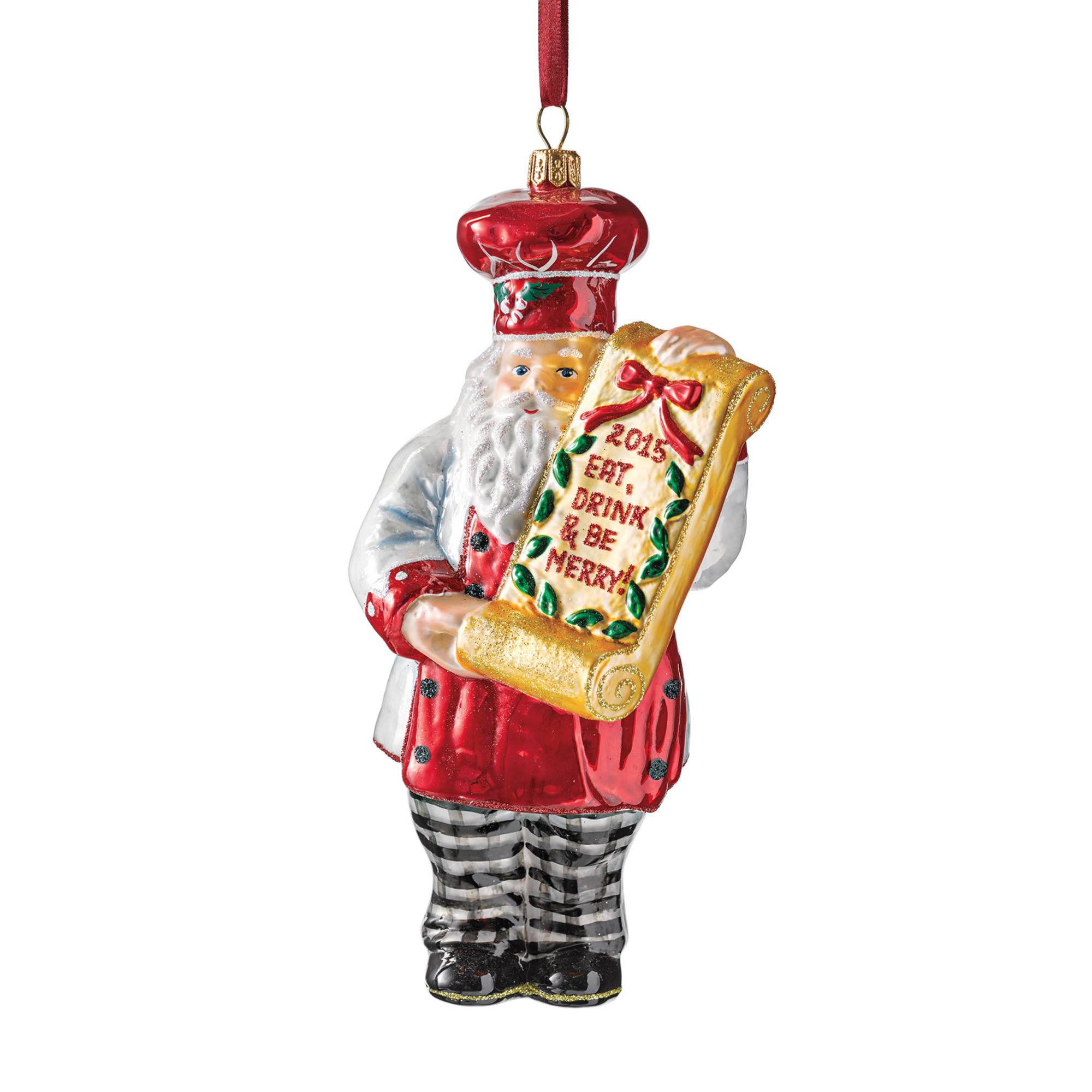 2015 Bon Appetit Santa Christmas Ornament Gump's