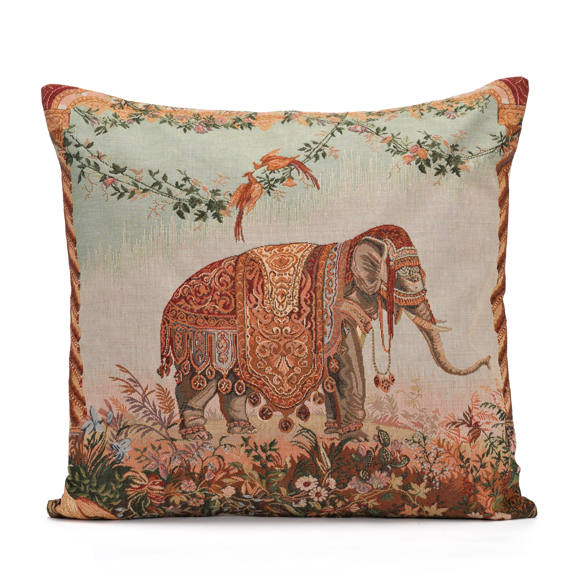 French Tapestry Elephant Pillow Gump's