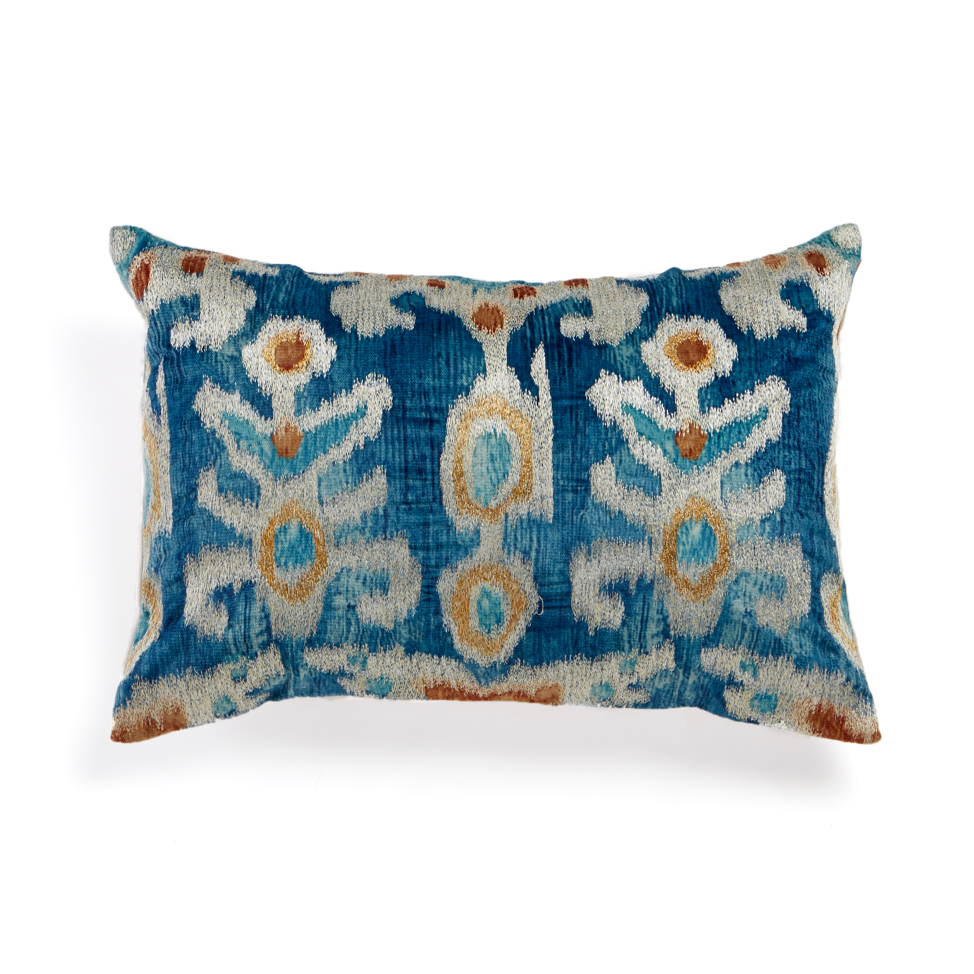 Velvet Ikat Lumbar Pillow Gump's