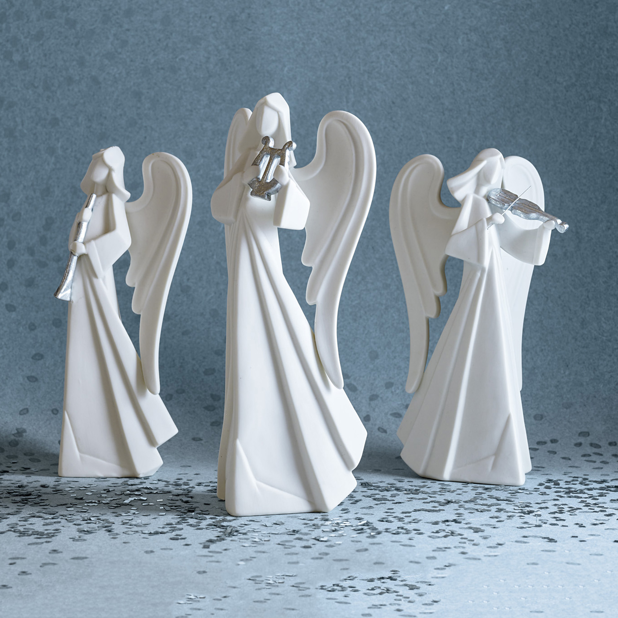 Porcelain Angels With Instruments Gump's