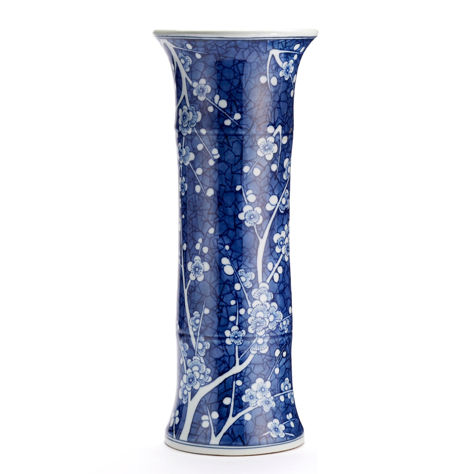 Blue & White Trumpet Cherry Blossom Vase Gump's