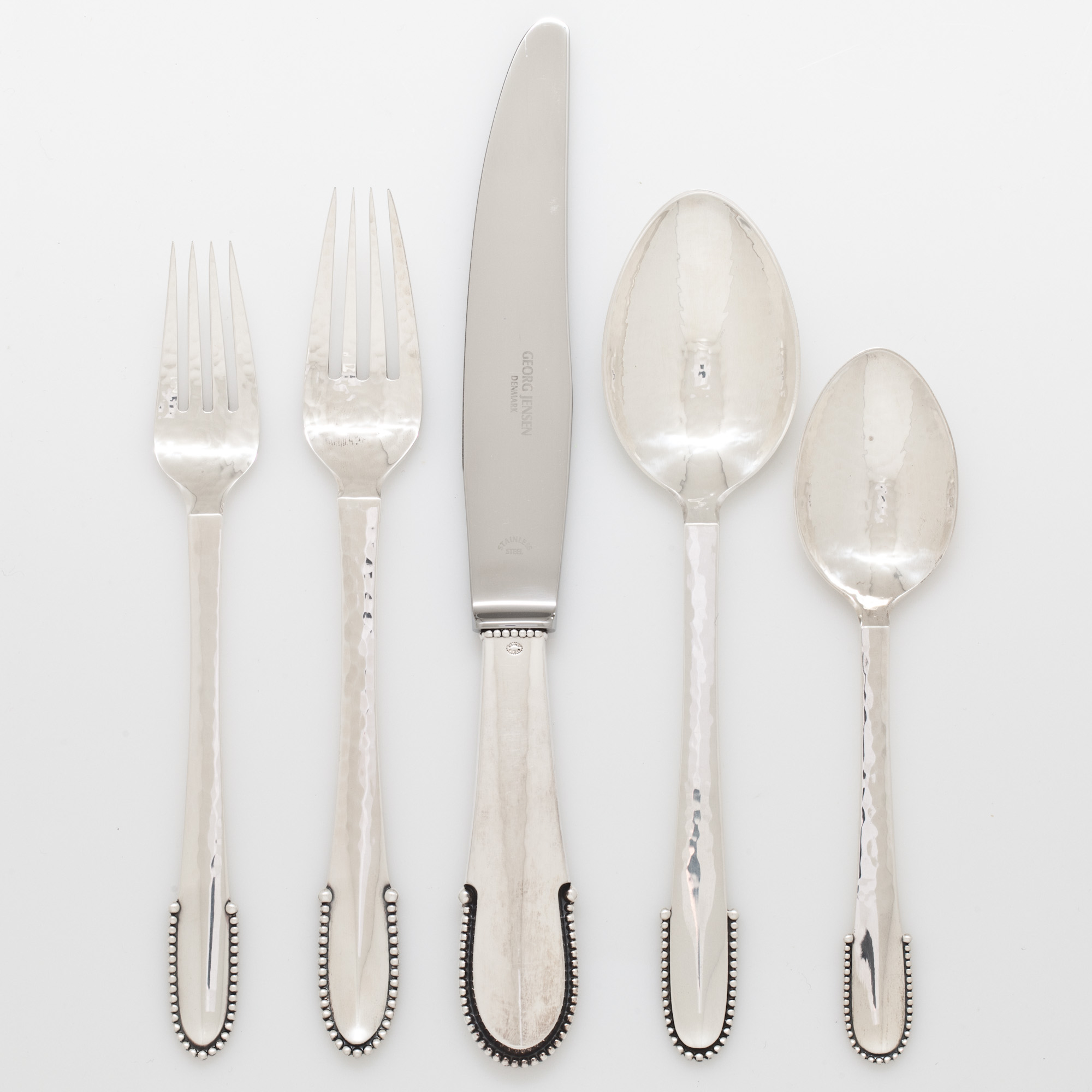 Jensen Beaded Sterling Silver Flatware Gump's