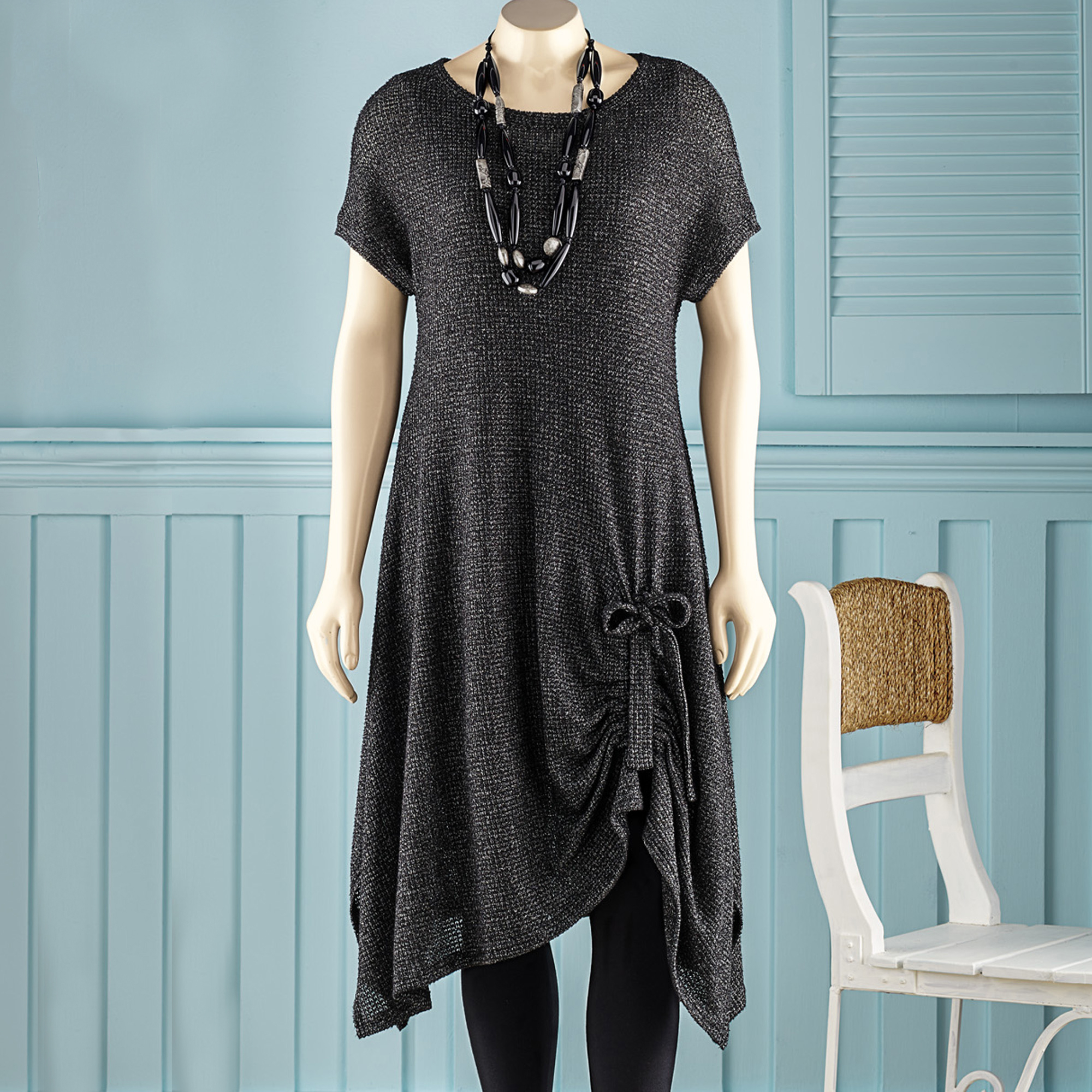 Gathered Hem Knit Dress Gump's