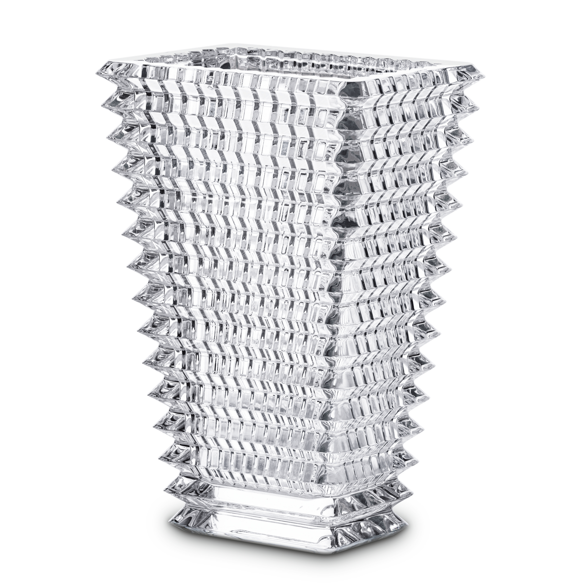 Baccarat Rectangle Eye Vases, Clear Gump's