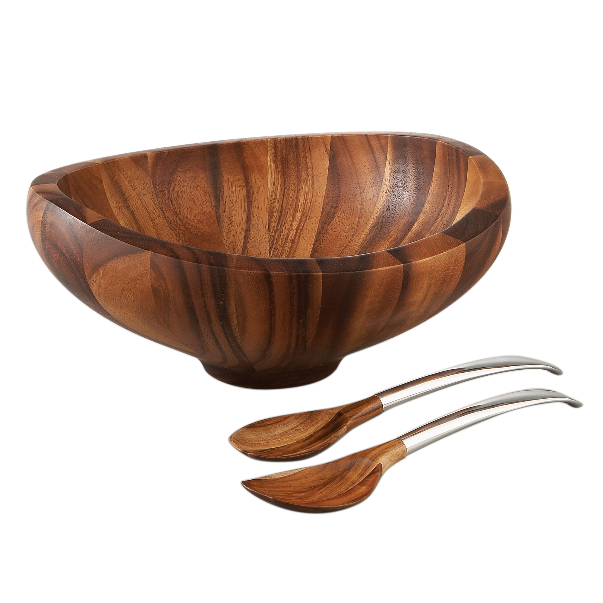 Nambé Butterfly Salad Bowl with Servers Gump's