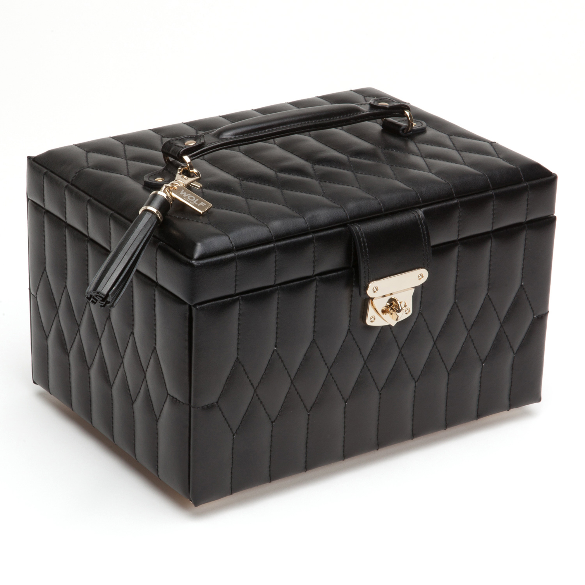 Wolf Caroline Medium Jewelry Box, Black Gump's