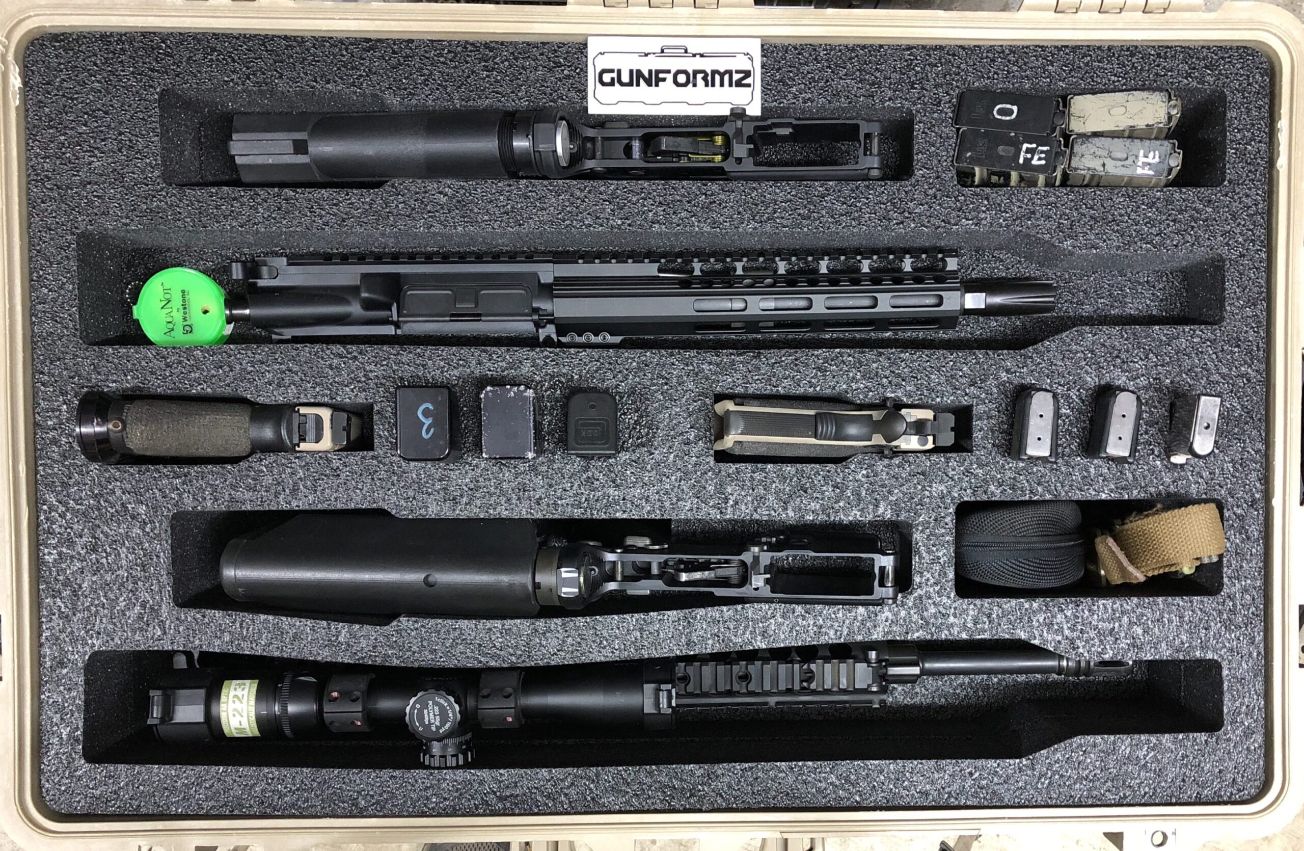 Pelican 1650 V8 Gunformz Semi Custom Foam Case Kits