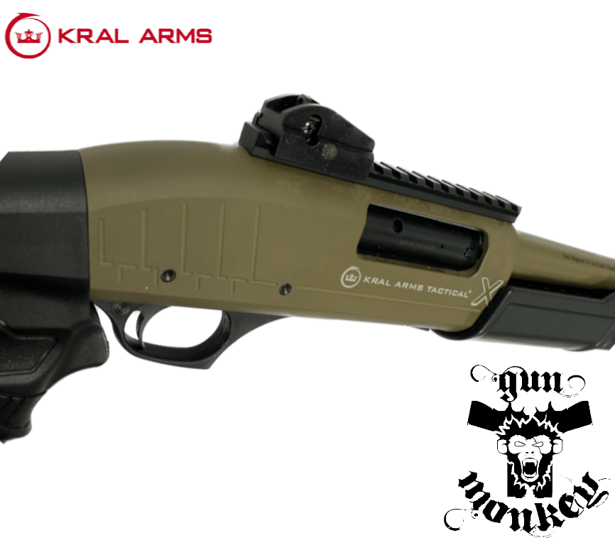 Strzelba pump action Kral Arms Tactical X Tactical Stock kol. FDE kal