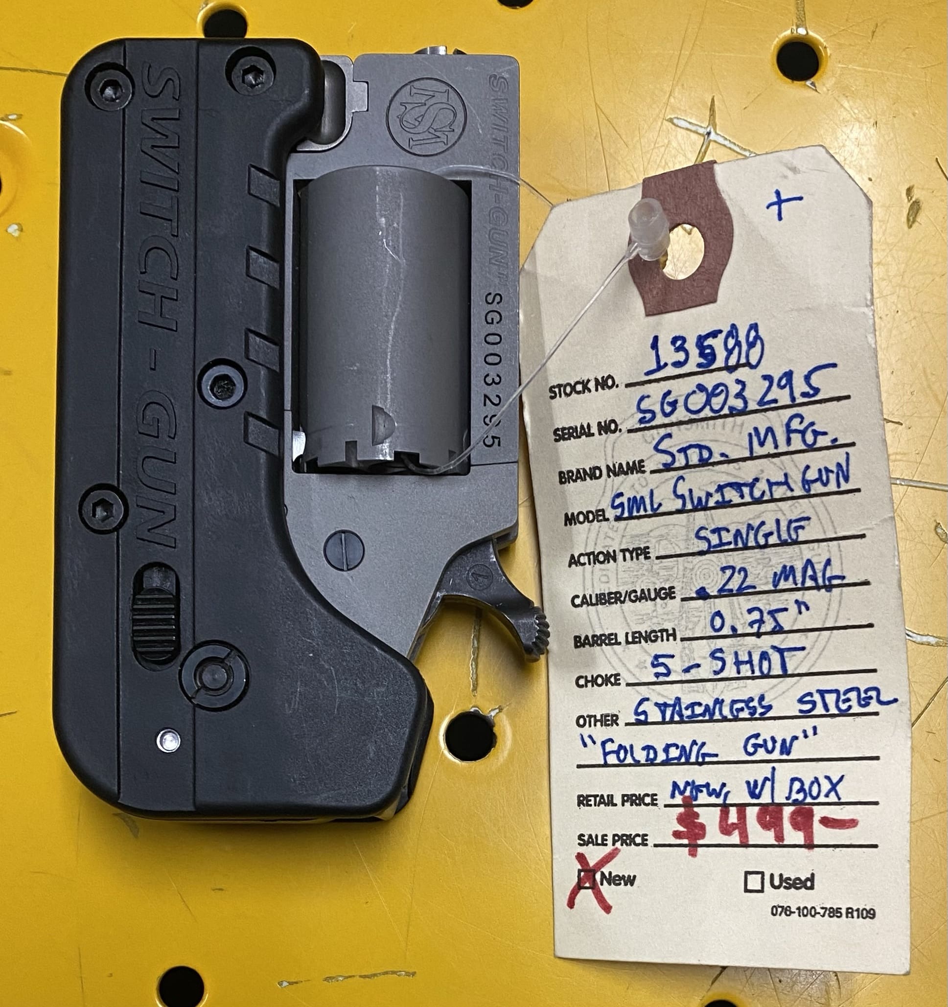 Standard MFJ,SMC switch gun 22 magnum Gun Runners