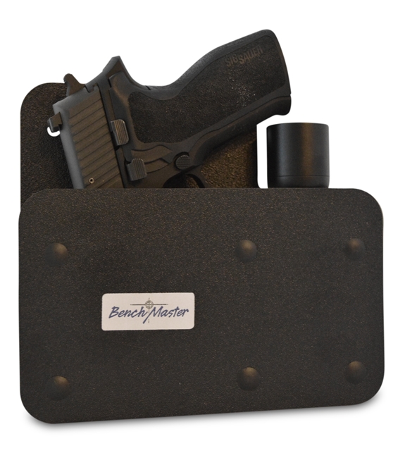 BenchMaster Weapon Rack BMWRMSAHV Single Gun Pistol Rack with Side Accessory Holder Gun