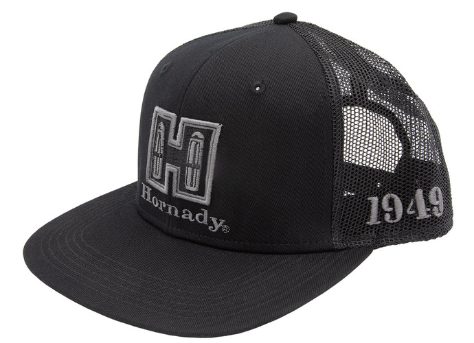 Hornady® Black Mesh Flat Bill Snapback Cap Handladdning