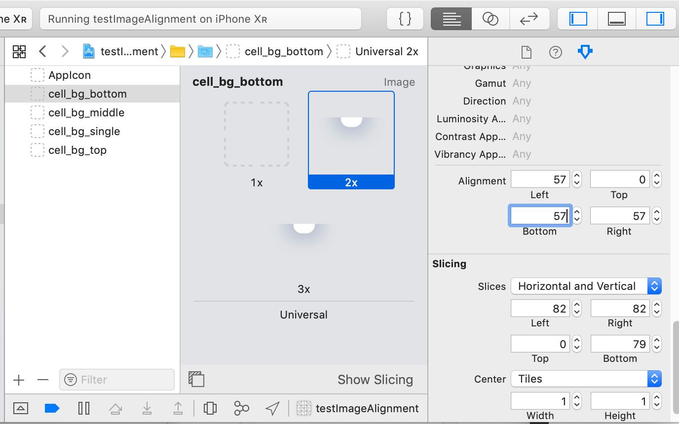 Custom UITableViewCell with Xcode assets image alignment Guntis