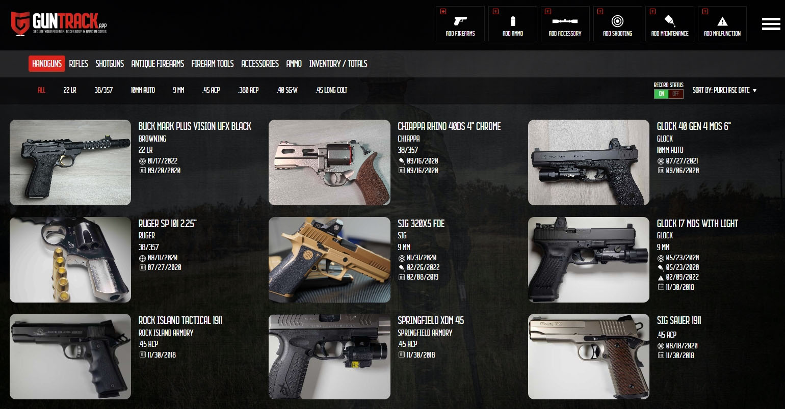 GUNTRACK Software Edition Firearm Inventory Management Software(07)