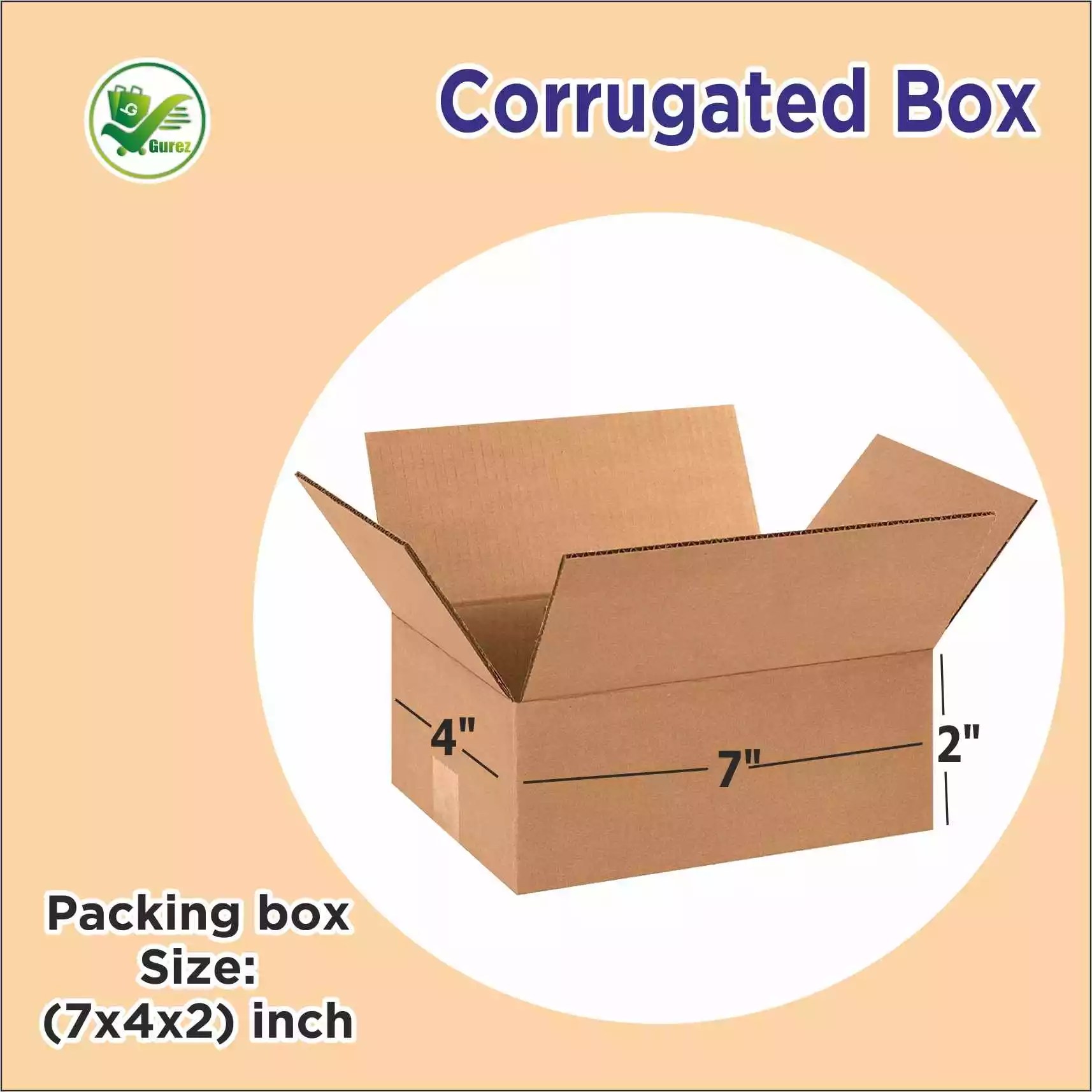 Small Shipping Boxes 3 Ply 7x4x2 Corrugated Packing For...