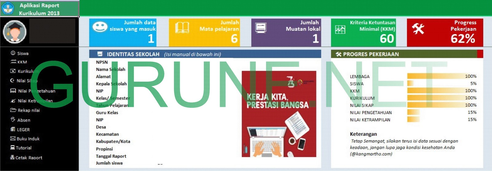 Download Gratis Aplikasi Raport SD Kurikulum 2013 Revisi
