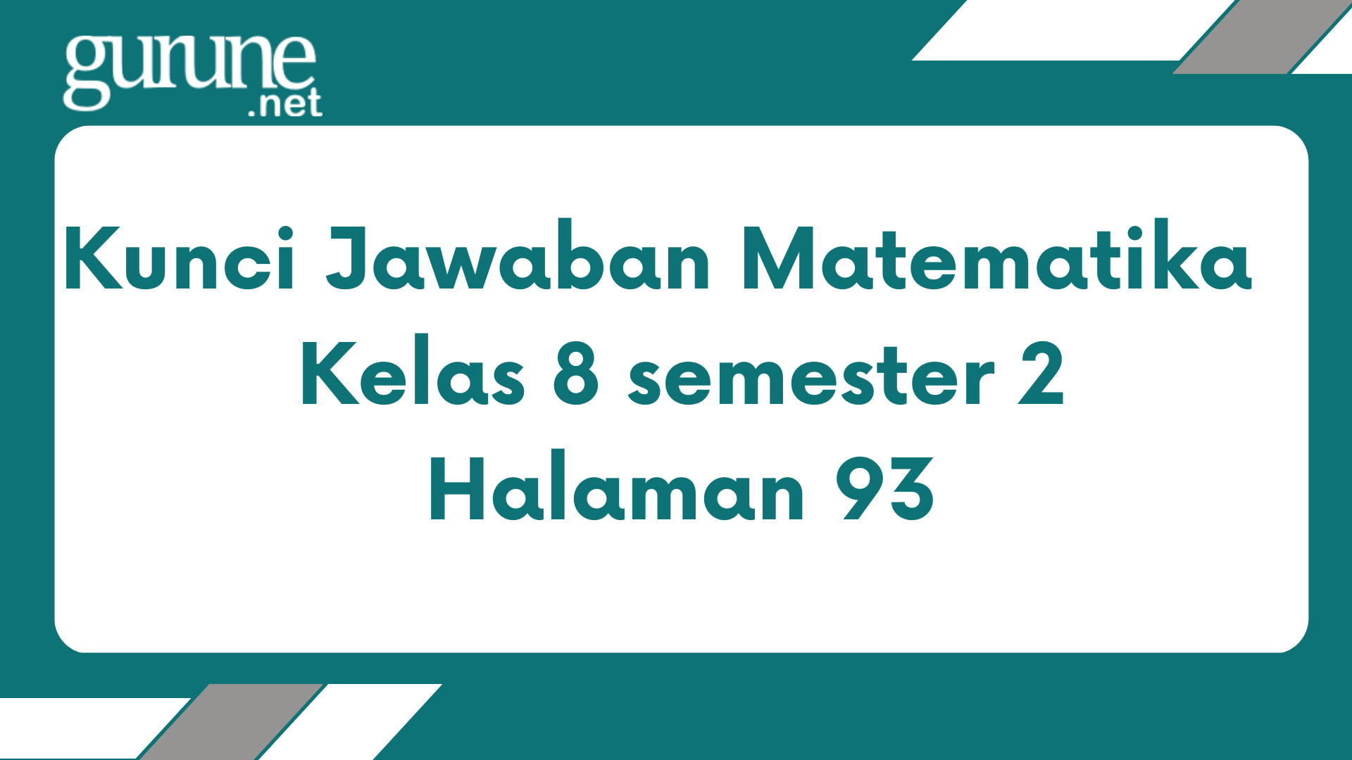 Kunci Jawaban Matematika Kelas 8 Halaman 93
