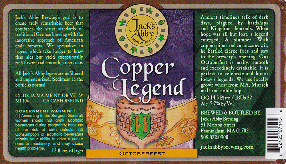 Jack's Abby Copper Legend Octoberfest Beer Review