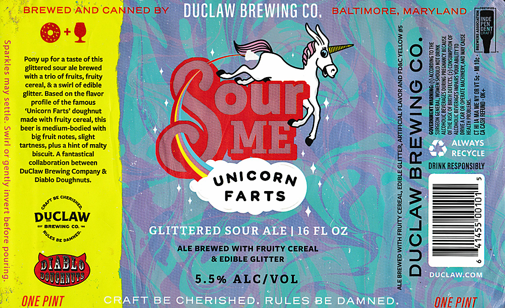 DuClaw Sour Me Unicorn Farts Glittered Sour Ale Beer Review