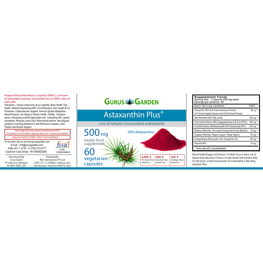 Astaxanthin Plus for cardiovascular health