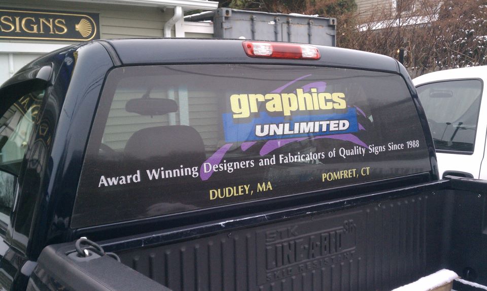 Lettering & Window Perf Graphics Unlimited CT/MA/RI SIGN