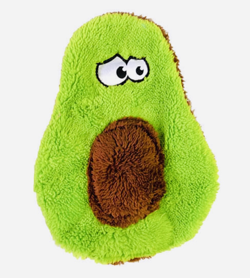 Avocado Plush Dog Toy Gussied Up Pet Boutique