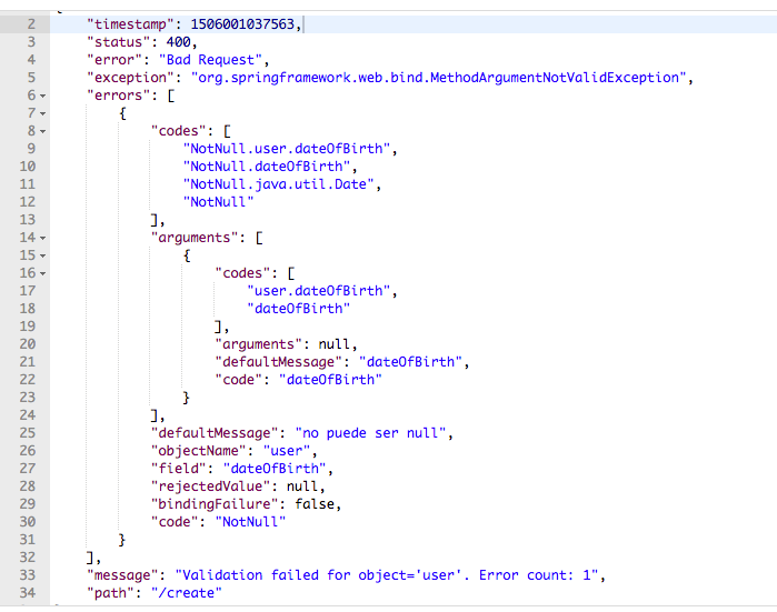 Spring Boot como capturar las excepciones y retornar un json estandar