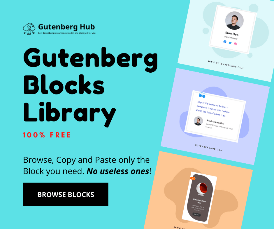 Introducing Gutenberg Blocks Library & More Gutenberg Hub