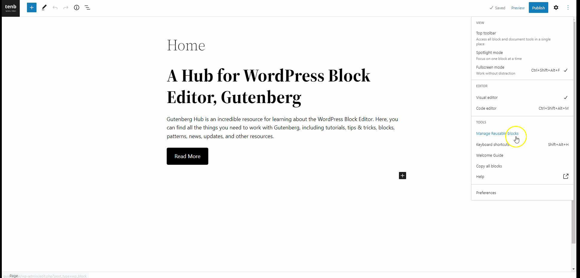 How to Configure WordPress Block Editor Gutenberg Hub