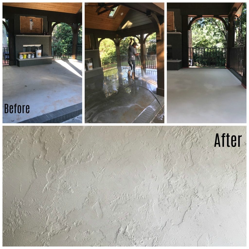 Concrete Finish Looks Like Patio Tile Guthmann Construction