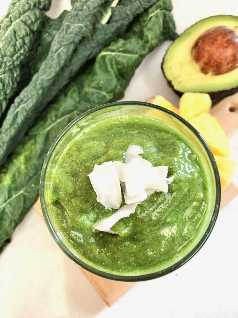 Pineapple Green Smoothie Gluten Free & Gut Health Nutritionist