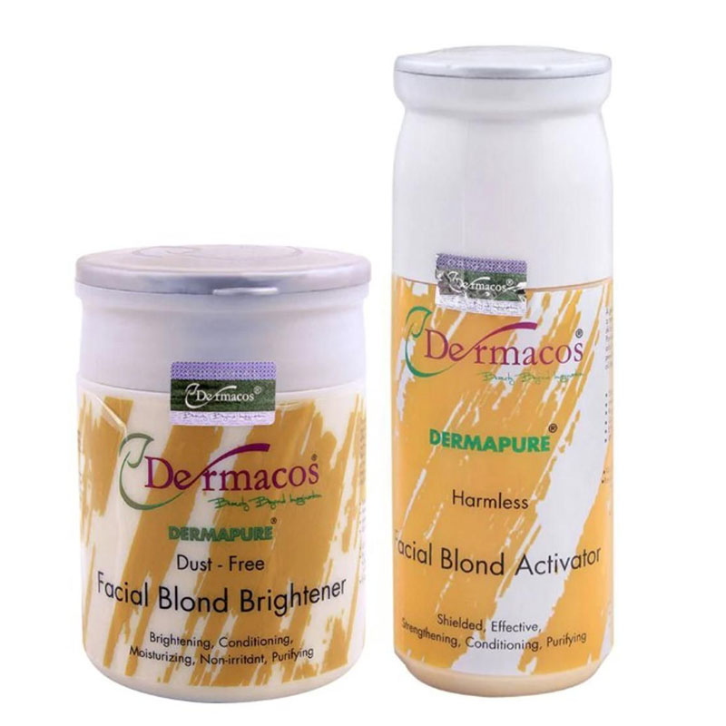Dermacos Facial Blond Brightener Bleach Set Activator GutsPK