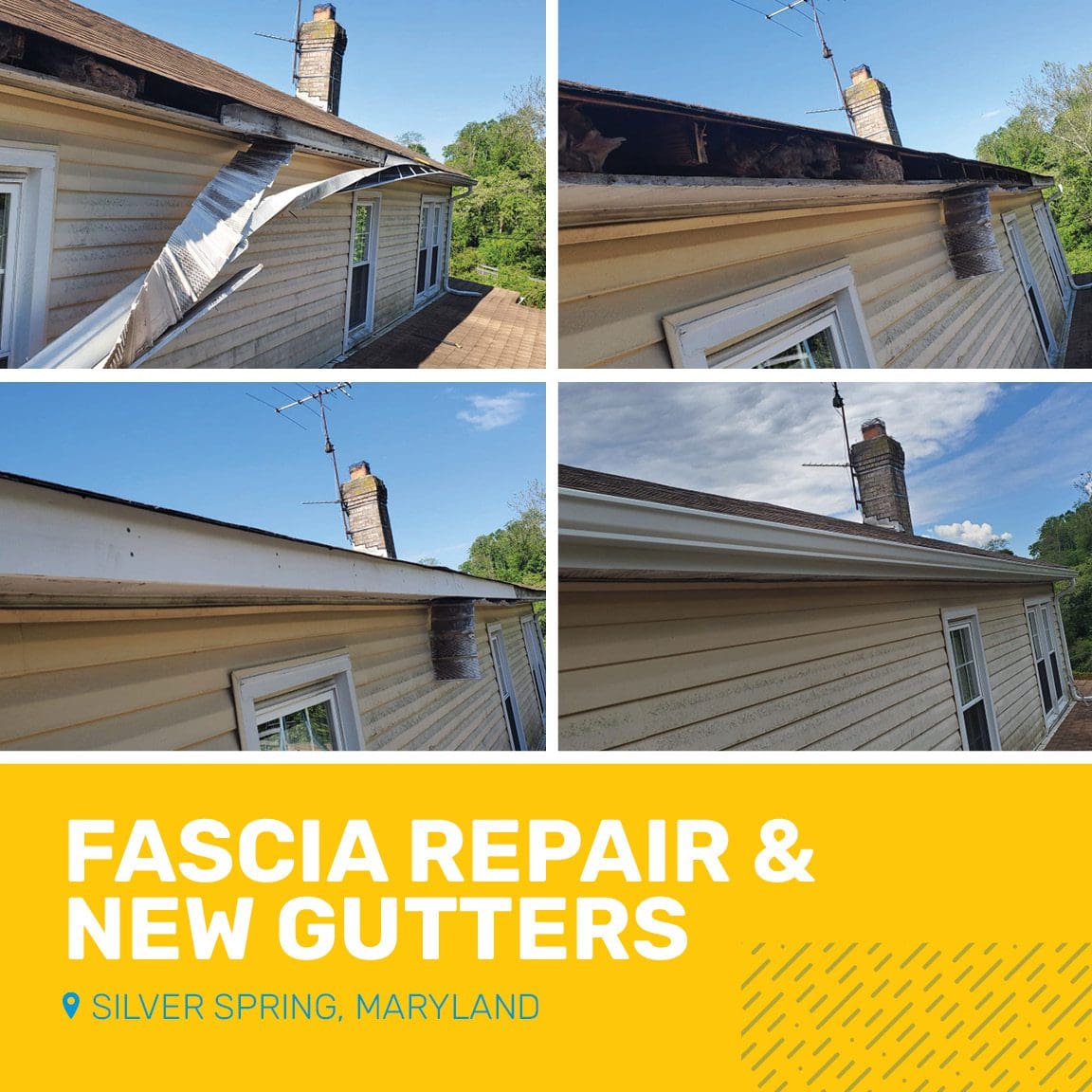 Fascia Repair & Gutter Installation - GutterMaid