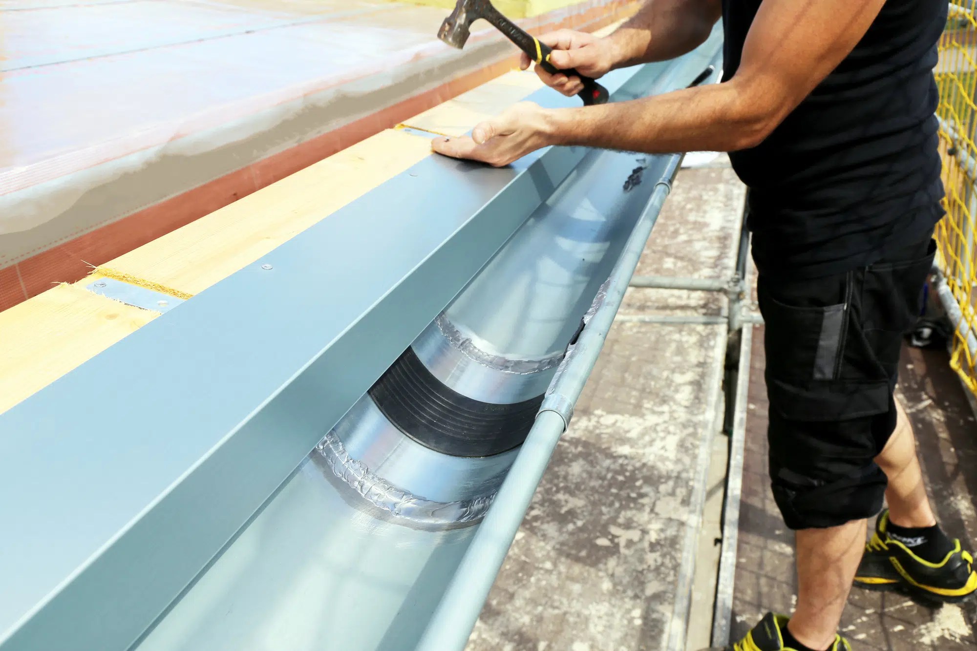 Gutter Install in Tulsa StoneCo DownFlo