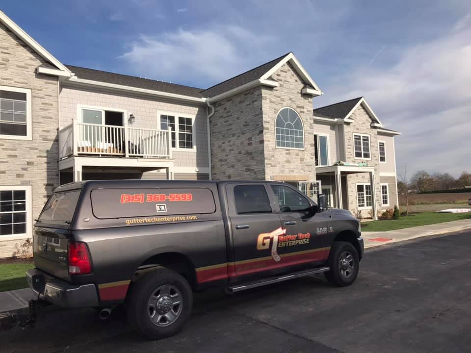 Delta Luxury Apartments Seamless Gutters in Rome, NY Gutter Tech