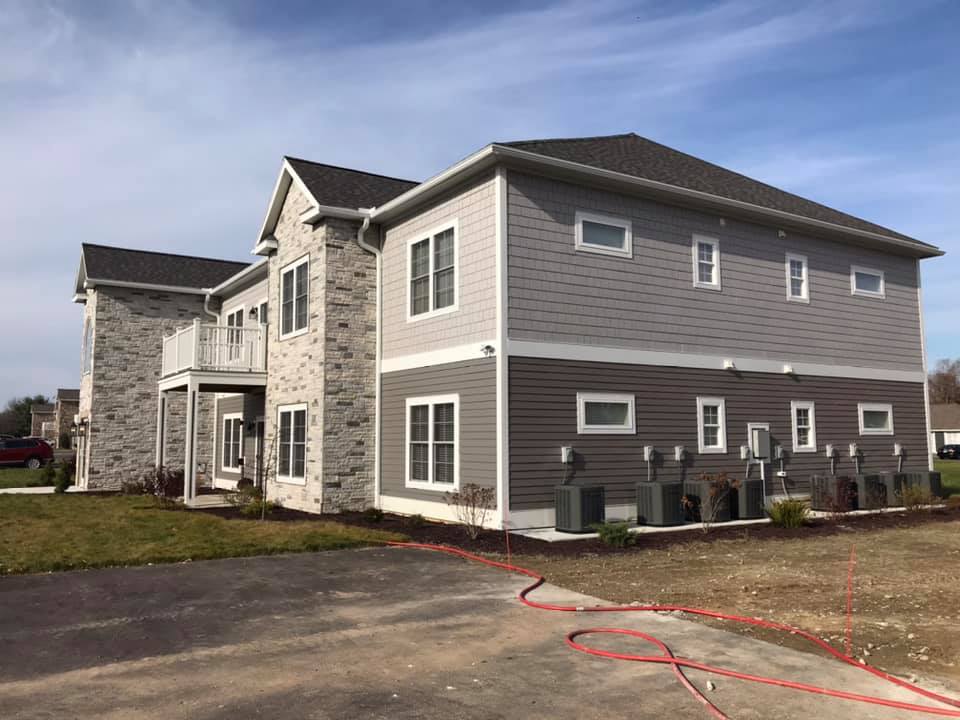 Delta Luxury Apartments Seamless Gutters in Rome, NY Gutter Tech