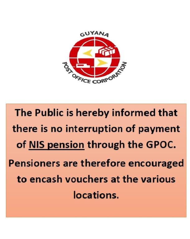 NIS Payments Guyana Post Office Corporation