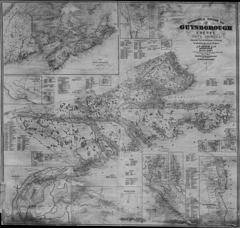 AF Church 1864 Guysborough Co. Map