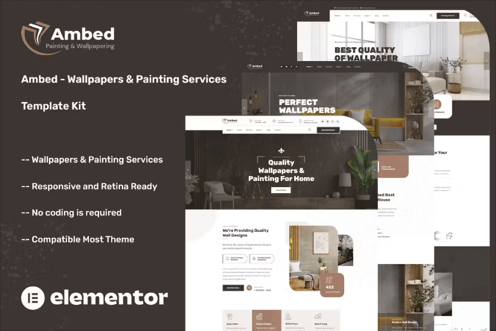 Ambed Wallpapers & Painting Services Template Kit