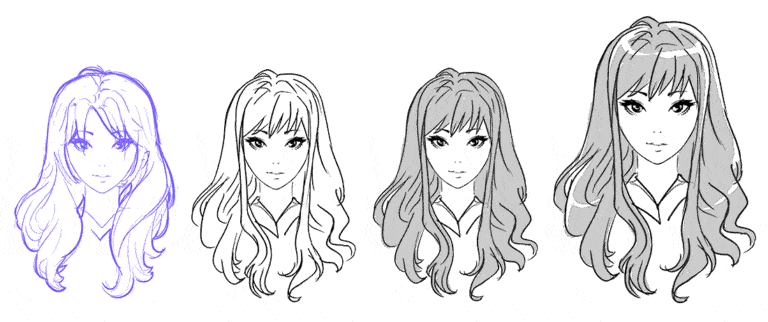 How to Draw Anime Girl Hair for Beginners, 6 Examples How to Draw Anime Girl Hair for Beginners, 6 Examples