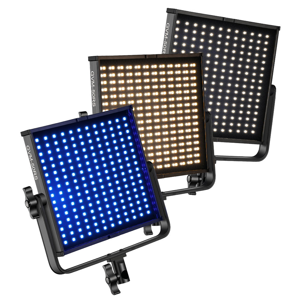 GVM 50RS RGB LED Light Panel Video Lighting Kit 2lightkit GVMLED
