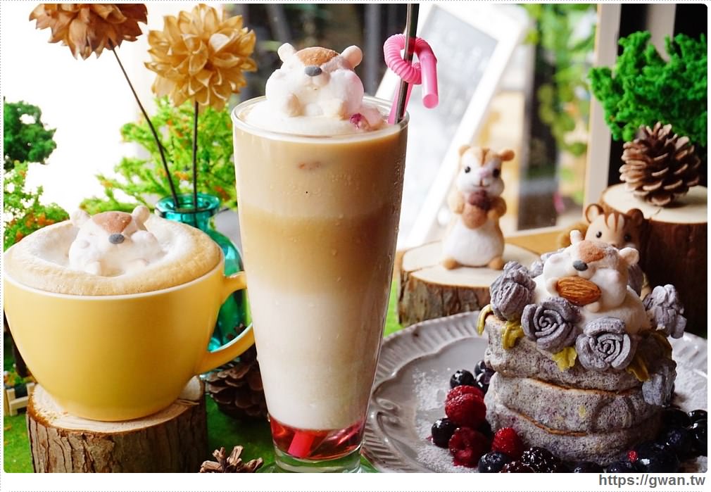 [樹林咖啡廳] Niko Niko Cafe | 超萌花栗鼠下午茶限量供應，北大特區乾燥花咖啡廳