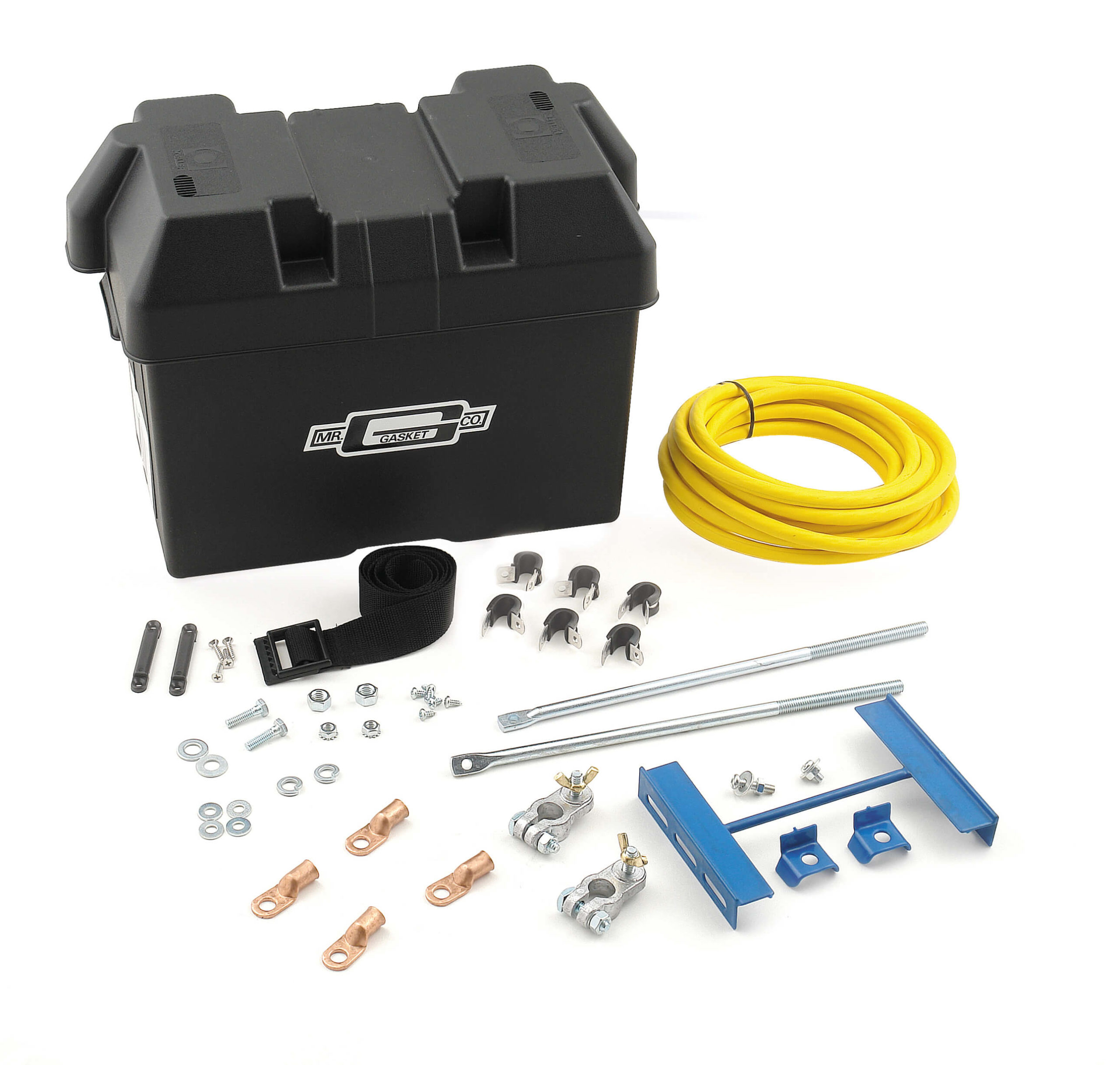 Battery Box Kit Trunk Mounted For Up to 12 IN Long Batteries